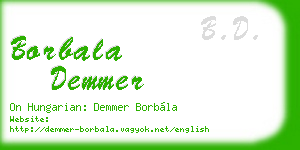 borbala demmer business card