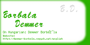 borbala demmer business card